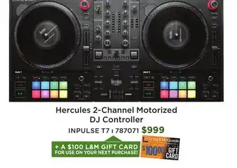 Long & McQuade Hercules 2-Channel Motorized DJ Controller offer
