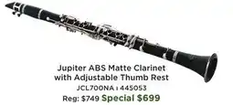 Long & McQuade Student Bb Clarinet ABS Matte w/ Adjustable Thumb Rest offer