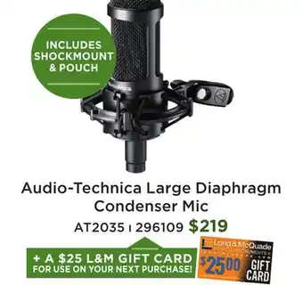 Long & McQuade AT2035 Condenser Microphone offer