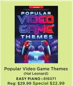 Long & McQuade Popular Video Game Themes - Easy Piano - Book offer
