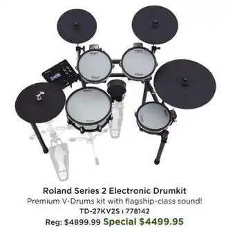 Long & McQuade Roland Series 2 Electronic Drumkit offer