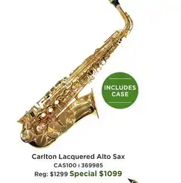 Long & McQuade Lacquered Alto Saxophone w/Case offer