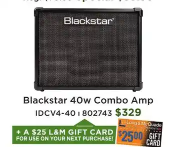 Long & McQuade ID:CORE V4 Stereo 40 Guitar Combo Amp offer