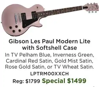 Long & McQuade Gibson Les Paul Modern Lite with Softshell Case In TV offer