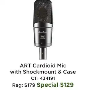 Long & McQuade ART Cardioid Mic with Shockmount & Case offer