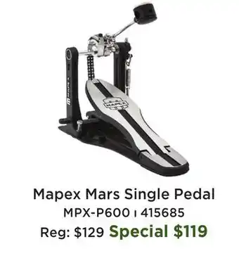 Long & McQuade Mapex Mars Single Pedal offer