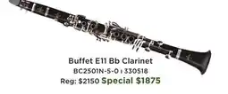 Long & McQuade E11 Bb Clarinet offer