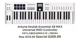 Long & McQuade Arturia Keylab Essential 49 MK3 Universal MIDI Controller offer