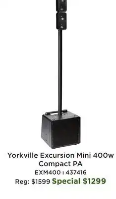 Long & McQuade Excursion Mini 400 Watt Compact PA offer