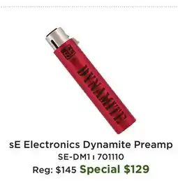 Long & McQuade sE Electronics Dynamite Preamp offer