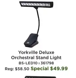 Long & McQuade Orchestral Music Stand LED Light offer