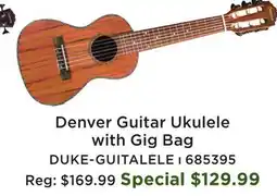 Long & McQuade Denver Guitar Ukulele with Gig Bag offer