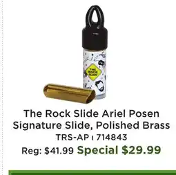 Long & McQuade Ariel Posen Signature Slide - Polished Brass offer