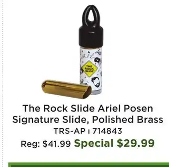Long & McQuade Ariel Posen Signature Slide - Polished Brass offer