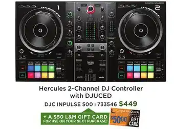 Long & McQuade Hercules 2-Channel DJ Controller with DJUCED offer