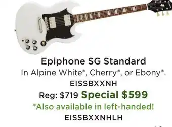 Long & McQuade Epiphone SG Standard offer