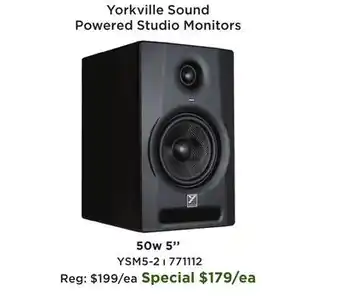 Long & McQuade YSM5 Series II 50W 5'' Powered Studio Monitor (Single) offer