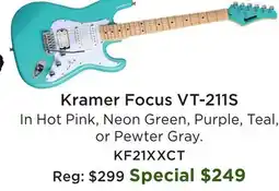Long & McQuade Kramer Focus VT-211S offer