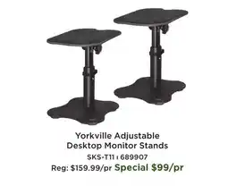 Long & McQuade Adjustable Desktop Monitor Stands (Pair) offer