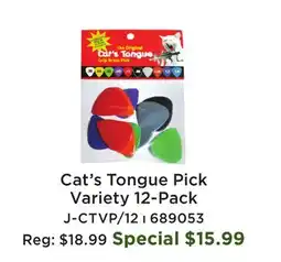 Long & McQuade Cat's Tongue Pick Variety 12-Pack offer