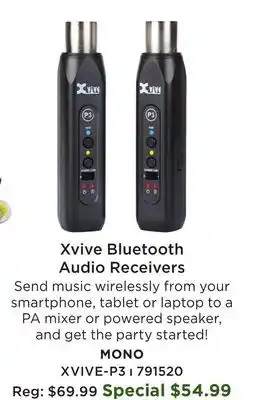 Long & McQuade Xvive Bluetooth Audio Receivers offer