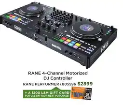 Long & McQuade PERFORMER 4-Channel Motorized DJ Controller offer