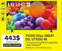 Leon's LG Téléviseur intelligent 50 po DEL 4K 50UT7000PUA offer