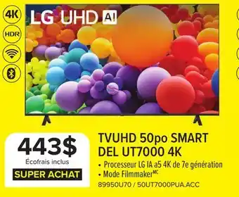 Leon's LG Téléviseur intelligent 50 po DEL 4K 50UT7000PUA offer