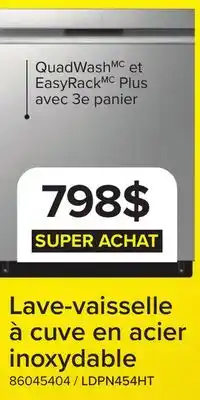Leon's LG Lave-vaisselle avec système QuadWashMC acier inoxydable résistant aux taches - LDPN454HT offer
