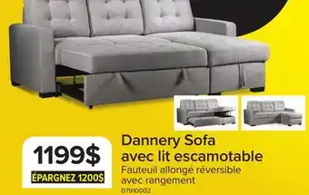 Leon's Dannery Sofa avec lit escamotable – gris pâle offer