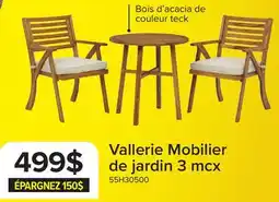 Leon's Vallerie Ens. 3 mxc table et chaises de jardin - brun offer