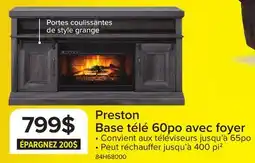 Leon's Preston Base télé avec foyer 59,75 po - anthracite offer