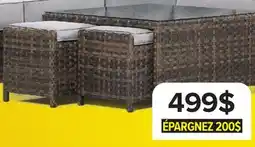 Leon's Whispering Pine Table de centre de jardin avec 2 tabourets - gris foncé offer