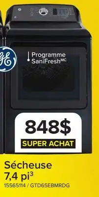 Leon's GE Sécheuse électrique 7,4 pi³ gris diamant GTD65EBMRDG offer
