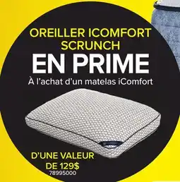 Leon's Serta iComfort Scrunch 5.0 Oreiller grand offer