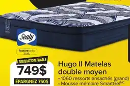 Leon's Sealy Posturepedic Plus Sterling Hugo II moyen à plateau euro Matelas double offer