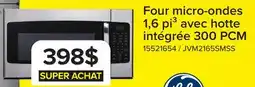 Leon's GE Four micro-ondes avec hotte intégrée 1,6 pi³ inox JVM2165SMSS offer