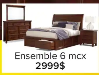 Leon's Eden Chambre à coucher avec rangement 6 mcx grand – brun foncé offer