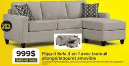 Leon's Flipp-it Sofa avec fauteuil allongé réversible - platine offer