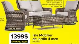 Leon's Isla Ens. Causerie de jardin 4 mcx avec 2 fauteuils pivotants – gris, beige offer