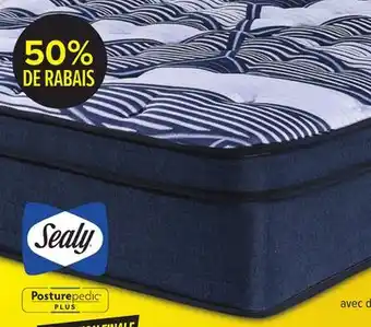 Leon's Sealy Posturepedic Plus Sterling Collection Matelas Hugo II moyen à plateau euro offer