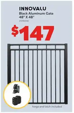 Matériaux Pont Masson 48x48 Black Aluminum Gate offer