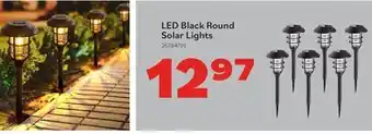 Matériaux Pont Masson LED Black Round Solar Lights (6) offer