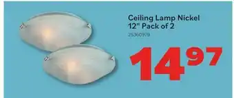 Matériaux Pont Masson Ceiling Lamp Nickel 12 Pack of 2 offer