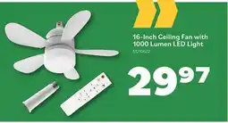 Matériaux Pont Masson 16-Inch Ceiling Fan with 1000 Lumen LED Light offer