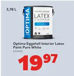 Matériaux Pont Masson Optima Eggshell Interior Latex Paint Pure White 3.78 L offer