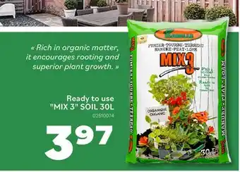 Matériaux Pont Masson Ready to use MIX 3 SOIL 30L offer