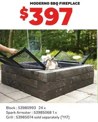 Matériaux Pont Masson MODERNO BBQ FIREPLACE offer