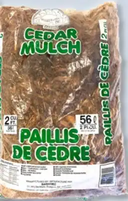 Matériaux Pont Masson Cedar Mulch - 2 cu. ft. Brown offer