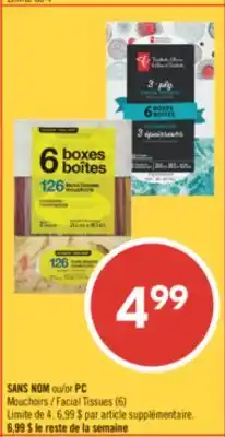 Pharmaprix NO NAME or PC Facial Tissues (6) offer